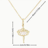 Nouveau Collier Pendentif Ballerine en Or et Diamants pour Filles, Idéal pour la Danse, Collection 2026