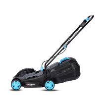 Outils de jardinage VORAN pour petites cours, tondeuse sans fil 20V, réglage central, sac de 30L, largeur de coupe de 320 mm, kit de tondeuse à gazon électrique