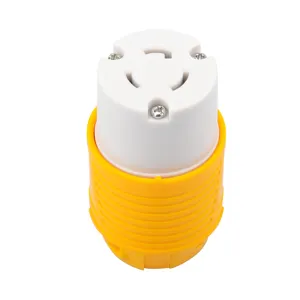 NEMA L6-20R-conector de bloqueo de giro de grado Industrial, Conector de bloqueo de giro de 20 a 250 voltios, dos polos, 3 cables