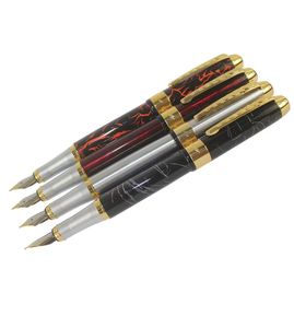 4 Pcs Jinhao 250 Luxury Beautiful White Stripe Classic Golden Clip Calligraphy & Art <span class=keywords><strong>Stylo</strong></span> plume pour cadeau souvenir - Product Image 1