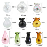 Ensemble de 6/10 mini-vases en verre magnétiques, autocollants pour réfrigérateur, décoration miniature magnétique pour réfrigérateur
