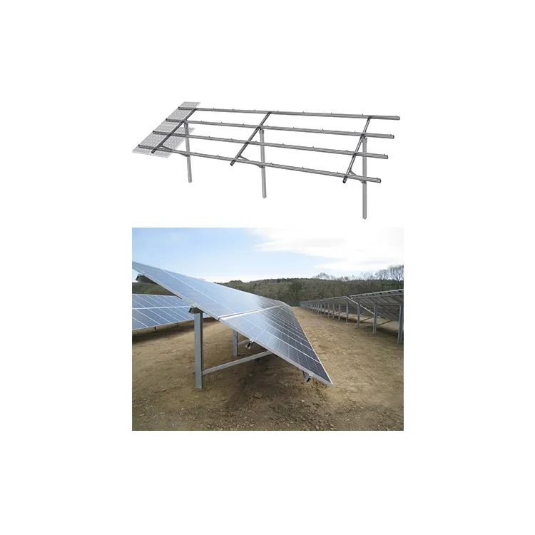 تركيب سهل أنظمة طاقة شمسية مثبتة على الأرض من الفولاذ ctype لوحات طاقة شمسية نظام تثبيت أرضي