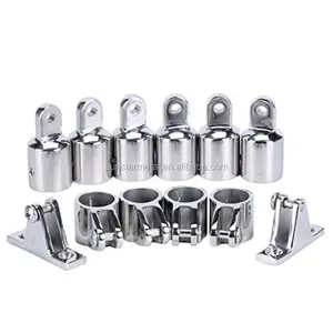 Bimini Top Canopy Fitting Eye End Eye End Jaw Slide Clips Marine Hardware Stainless Steel 316 for Bow Pontoon Awning Accessories