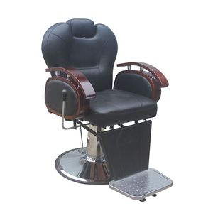 Sillón de Barbería Ajustable para Salón de Belleza y Spa, con Reclinación, Tapizado en Cuero - Product Image 2