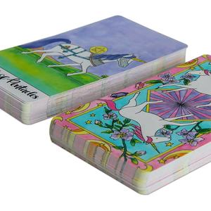 Terrasse <span class=keywords><strong>de</strong></span> tarot personnalisé <span class=keywords><strong>de</strong></span> haute qualité, en argent, vente en gros, impression, oracle lenorama, anges <span class=keywords><strong>de</strong></span> la romance, avec instructions <span class=keywords><strong>de</strong></span> livres - Product Image 4