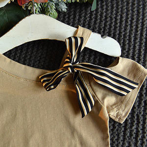 Ensembles de vêtements pour enfants, pantalons rayés pour enfants, costumes avec nœud rayé pour bébé fille, vente en gros - Product Image 5