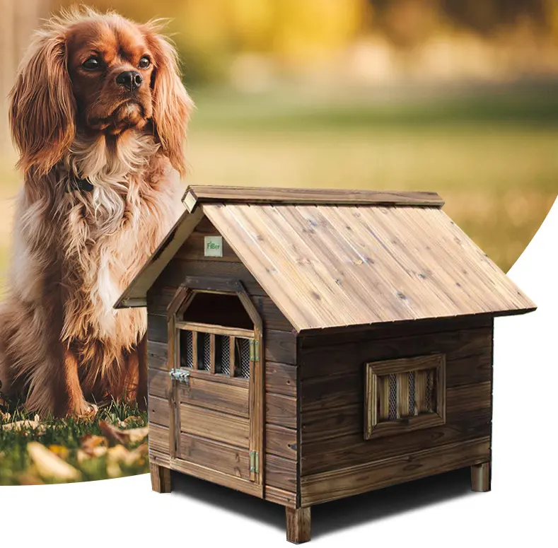 Cuccia per cani per esterno cuccia gabbia in legno cuccia Villa Pet House in legno