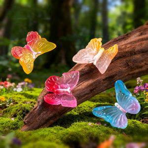 Mini papillons, accessoires pour maison de poupée, mini figurines d'animaux en résine pour artisanat, bricolage, jardin féerique, micro-aménagement paysager, décoration - Product Image 1