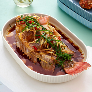 Platos de Cerámica Nórdicos con Rayas en Relieve, de 7 y 8 Pulgadas, para Pescado, con Acabado Glaseado - Product Image 5