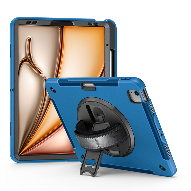 360 Rotation Stand Stylus Pen Holder Portable Shockproof Rugged Tablet Covers case for Ipad Air 8 Gen 13 Inch case M4 2026 A3464