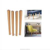 Pieds de meubles en bois massif marron CY-708 modernes personnalisation en gros pour Table basse commode canapé-pieds en bois de remplacement