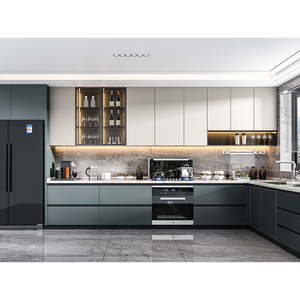 Armoire de <span class=keywords><strong>cuisine</strong></span> en bois à faible coût contreplaqué aggloméré MDF armoire de <span class=keywords><strong>cuisine</strong></span> grande armoire de rangement pour la maison et l'appartement <span class=keywords><strong>cuisine</strong></span> - Product Image 1