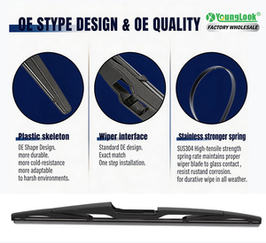 Limpiaparabrisas Trasero de Silicona con Revestimiento de Grafito que Ofrece una Limpieza sin Rayas en el Cristal Trasero Curvo de Vehículos Crossover Modernos - Product Image 4