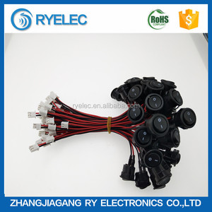 Échantillon gratuit de mini-interrupteurs à bascule ronds avec fils rouges et noirs et connecteur JST XH 2P - Product Image 2
