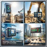 وحدة شاشة TFT LCD مقاس 12.1 بوصة بدقة 1280×800 مع إضاءة خلفية LED، قابلة للقراءة تحت أشعة الشمس، سطوع عالي 1500 شمعة، درجة حرارة تشغيل من -40 إلى +85 درجة مئوية