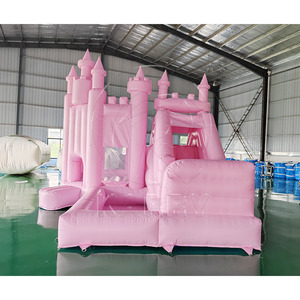 Videur gonflable d'intérieur commercial Moonwalk Bounce House Château gonflable 3 en 1 <span class=keywords><strong>rose</strong></span> avec toboggan et <span class=keywords><strong>piscine</strong></span> à balles - Product Image 6
