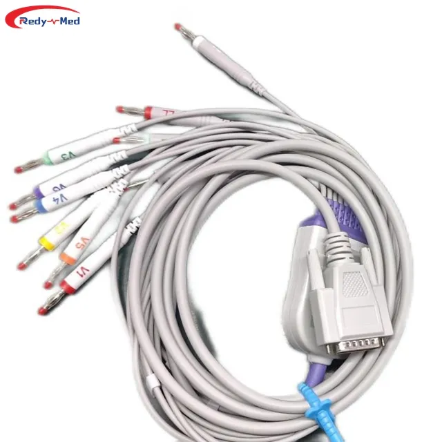 Medical Consumable 10 leads Edan EKG cable with banana connector