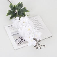 Flores Artificiales de Seda Delphinium de 82 cm, Decoración Suave para Techos de Salones de Ceremonias, Suministros Florales Navideños