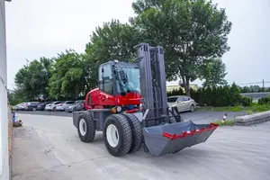 Large All Terrain Off-road Forklift 6ton Off-road Forklift For Sale At Cheap Price Rough Terrain Forklift 4x4