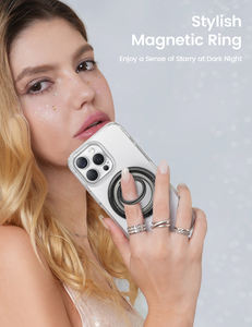 Anillo de Soporte <span class=keywords><strong>para</strong></span> Teléfono Lamicall STRR02 de Lujo con Brillantina, Rotación de 360 Grados, Agarre Magnético <span class=keywords><strong>para</strong></span> Teléfono, Anillo de Dedo Brillante <span class=keywords><strong>para</strong></span> <span class=keywords><strong>Chicas</strong></span> y Mujeres - Product Image 3