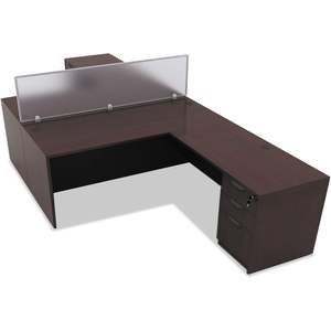 Panneau de séparation en polycarbonate Alera ALE 47w X 18h, cloisons de bureau argentées - Product Image 3