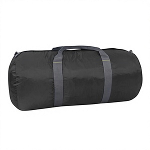 Deluxe Outdoor Nylon <b>Duffel</b> <b>Bag</b>-Water Resistant Zipper Closure Black 12 in X 24 in - Product Image 2