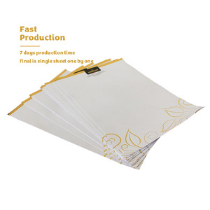 Productos de papel de papelería con logotipo dorado personalizado, A4 membrete, factura de empresa con papel de arte recubierto de Kraft, impresión de calidad superior - Product Image 1