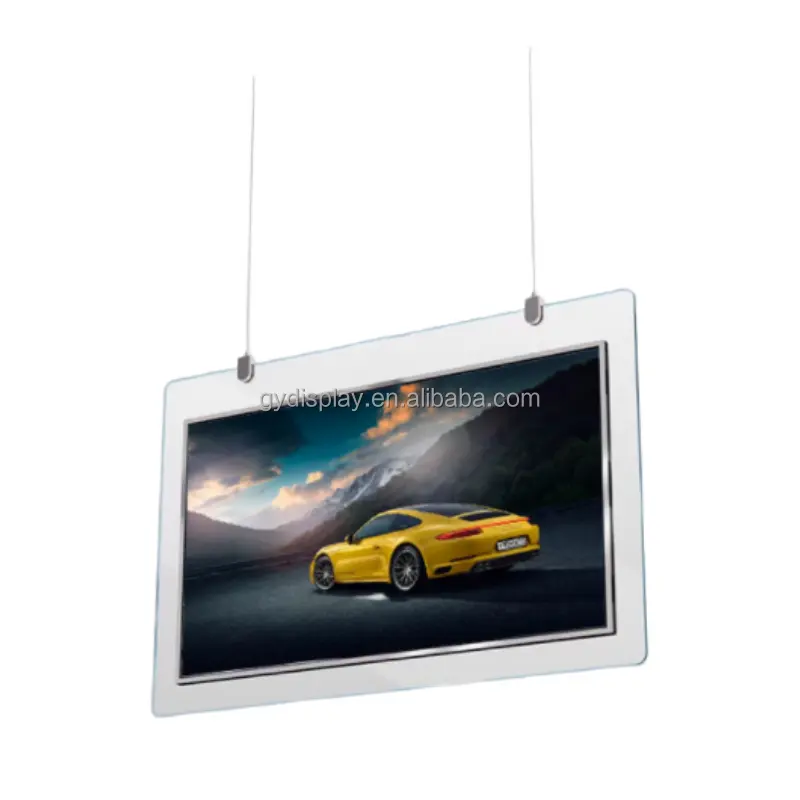 49 inch advertising digital signage Wifi LCD touch display ultra thin hanging ceiling double-sided screen