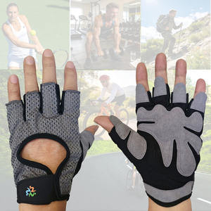 Guantes Deportivos Transpirables para Ciclismo, Gimnasio, <span class=keywords><strong>Senderismo</strong></span> y Tenis - Protección UV y Transpirables de Poliéster de Media <span class=keywords><strong>Palma</strong></span> para Verano - Product Image 1