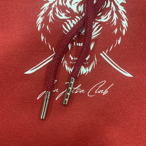 Felpe con cappuccio 320 GSM in morbido cotone con Logo personalizzato felpe con cappuccio da <span class=keywords><strong>uomo</strong></span> semplici felpe rosse stampa serigrafia essenziali invernali - Product Image 4