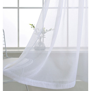 Extérieur Solide Couleur Blanc Lin Gaze Imperméable Rideau Moderne Élégance Gazebo Balcon Tige-poche Solaire Rideaux Cortinas - Product Image 6