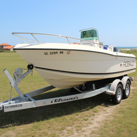 Remorque marine Hyroad, longueur 6,4 m, essieu tandem, remorque pour bateau de pêche
