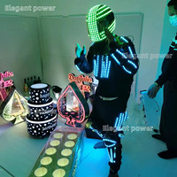 2023 nouvel arrivage costume de robot led lumineux en couleurs robot personnalisé led télécommande costume de robot led