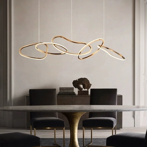 Luminaires suspendus circulaires LED modernes pour salle à manger, cuisine, <span class=keywords><strong>lustre</strong></span> décoratif, lampe de <span class=keywords><strong>bar</strong></span> intérieure, luminaire suspendu - Product Image 4