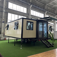 Vente directe d'usine Site personnalisé Emballage plat de luxe modulaire professionnel Maison en conteneur extensible mobile moderne