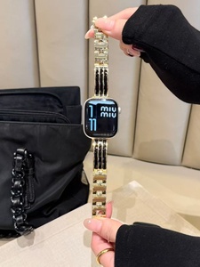 Bracelets de montre en métal de luxe avec paillettes, cristaux et diamants pour <span class=keywords><strong>Apple</strong></span> <span class=keywords><strong>Watch</strong></span>, bracelet de poignet 42 44 45 49 <span class=keywords><strong>mm</strong></span> - Product Image 2
