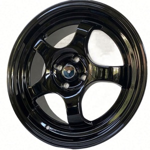Jantes en alliage noir et bleu 15x6.5 16x7 17x7.5 4/5*100/114.3 5 trous 17 pouces 4x100 - Product Image 5