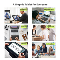 Tableta de dibujo Veikk A50 de la pluma de la tableta es Compatible con Win y sistema Mac y varios programas de dibujo como Photoshop