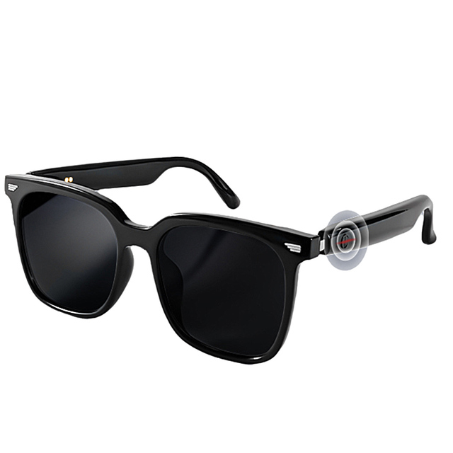 2025 GS01 Intelligent Photochromic Sunglasses with BT Music Voice Assistant Anti-blue Light Sports Smart Glasses for Men