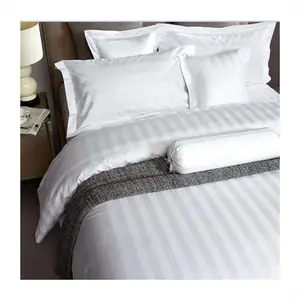 Textile <span class=keywords><strong>de</strong></span> maison en gros, 100% <span class=keywords><strong>coton</strong></span>, 400 <span class=keywords><strong>fils</strong></span>, <span class=keywords><strong>Satin</strong></span>, tissu à rayures pour la literie - Product Image 1