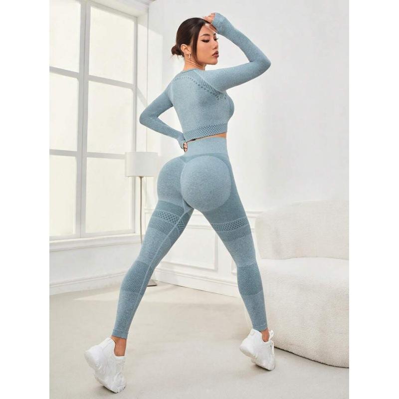 Wholesale Private Label Set Women Active Wear Gym Fitness Top and Yoga  Leggings With Wholesale of New Materials