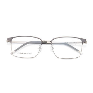 Monturas de Gafas Rectangulares de Aleación para Hombre Estilo Voss con Puntas de Silicona Antideslizantes y Lentes de Resina de Marco Completo - Product Image 2