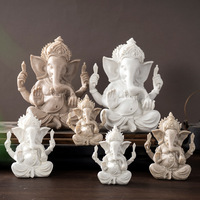 Figurine d'éléphant en résine de style thaïlandais Ganesha d'Asie du Sud-Est MSH Fun pour anniversaire et célébration