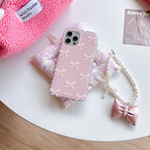 Étui de téléphone avec nœud papillon à motif diamant INS pour 13/16 & 14/15/17 Pro Max - Product Image 2