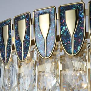 Lámpara de Techo Moderna de Cristal para Sala de Estar o Dormitorio, Lámpara Decorativa Redonda Dorada para Decoración de Bodas y Fiestas - Product Image 2