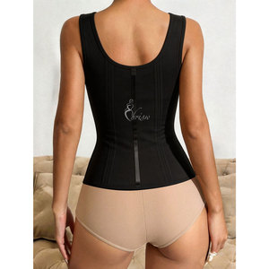 Faja Moldeadora para Mujer, Chaleco Reductor <span class=keywords><strong>de</strong></span> Cintura <span class=keywords><strong>de</strong></span> Látex con Cierre <span class=keywords><strong>de</strong></span> Cremallera y Hebilla - Product Image 5