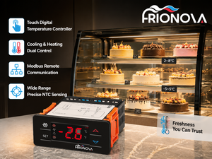 Contrôleur de Température Numérique Frionova 30A Relais Compatible NTC/PTC pour Chambre Froide Plus/Moins 0.1 Pièces de Réfrigération - Product Image 1