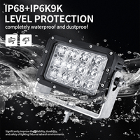 Lámpara de Trabajo LED Cuadrada para Exteriores de 9 Pulgadas, IP68, Súper Potente, para Minería, Lámpara Auxiliar de Alta Resistencia con Haz de Luz Combinado (Spot/Flood), 120W, 6000K, 10927LM