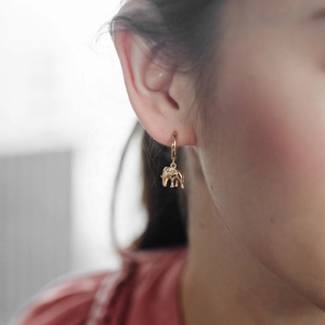 Bijoux Boucles <span class=keywords><strong>d</strong></span>'oreilles en <span class=keywords><strong>argent</strong></span> sterling 925 Fashion Plain Animal <span class=keywords><strong>Elephant</strong></span> Drop Hoop 2020 - Product Image 2