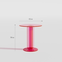 Table basse carrée en acrylique durable, table d'appoint de canapé, étagère de rangement moderne minimaliste, salon, hôtel, appartement, meubles de maison